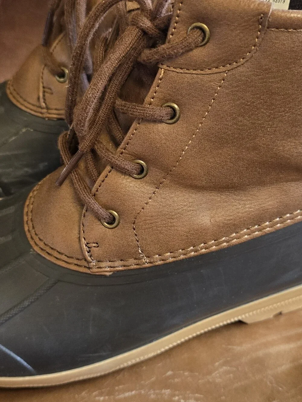 Sperry Brown and Black Waterproof Duck Boots 6M/8W